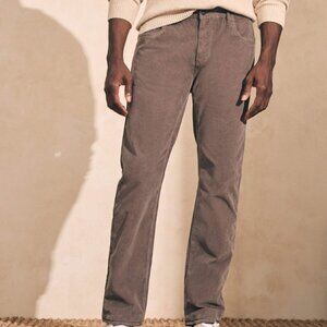 Faherty Mens Stretch Corduroy 5 Pocket Pant - Rugged Gray